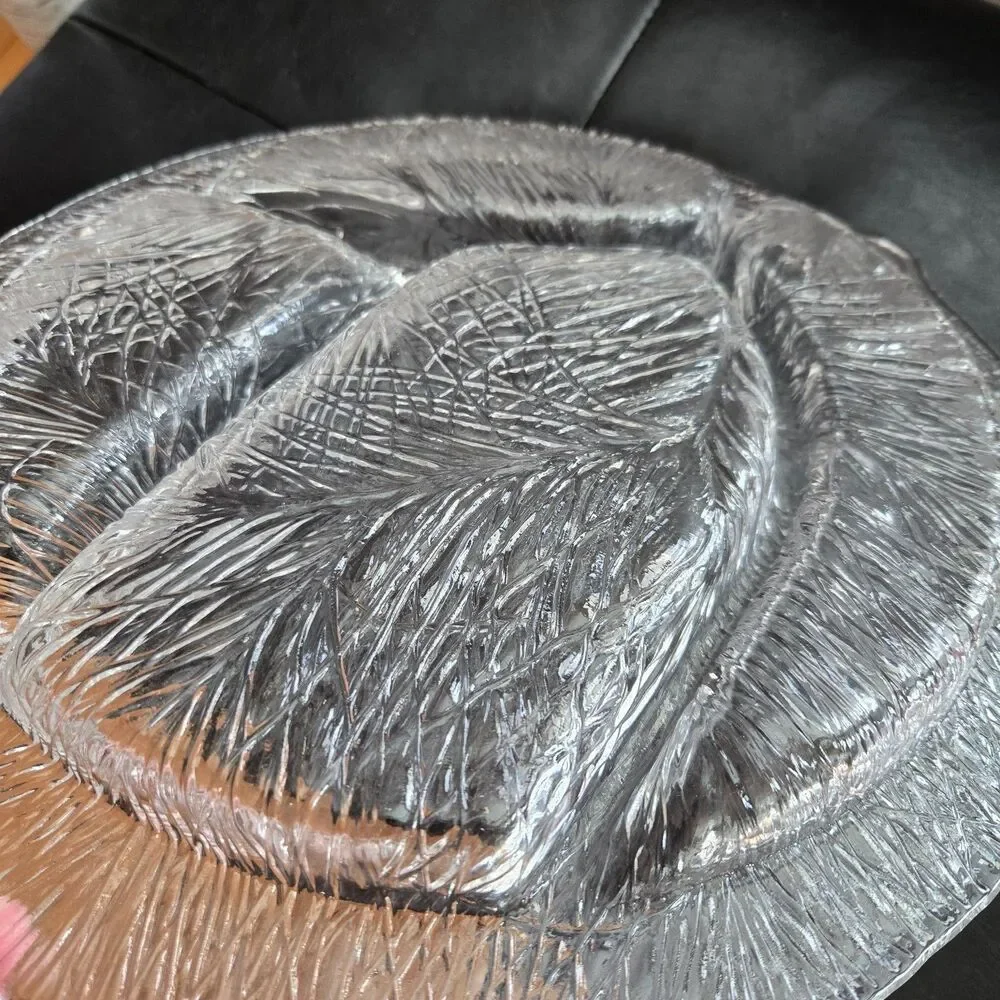 Hadeland Glassver Furu‎ Divided Serving Tray Vintage 13
